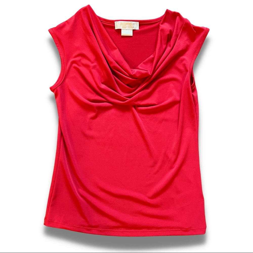 MICHAEL Michael Kors | Petite Coral Pink/Red Sleeveless Blouse